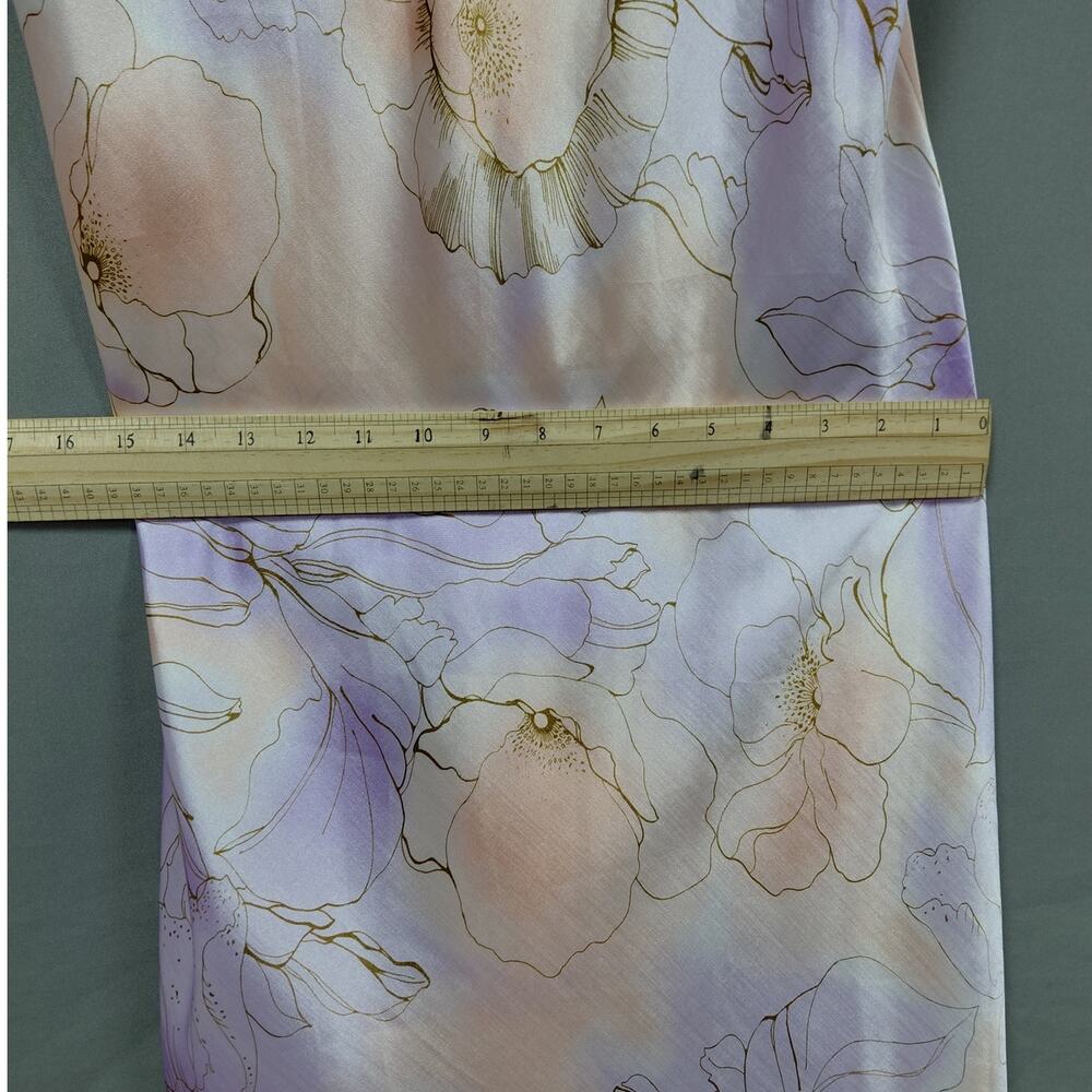 Jones New York Purple Floral Watercolor Satin Slip Dress Women Size XL - Picture 6 of 10